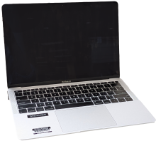 Open MacBook Air laptop.