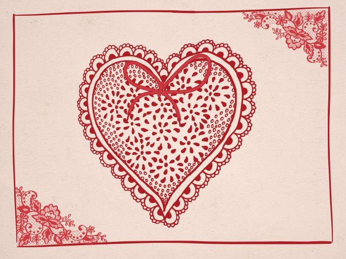 Lace heart image