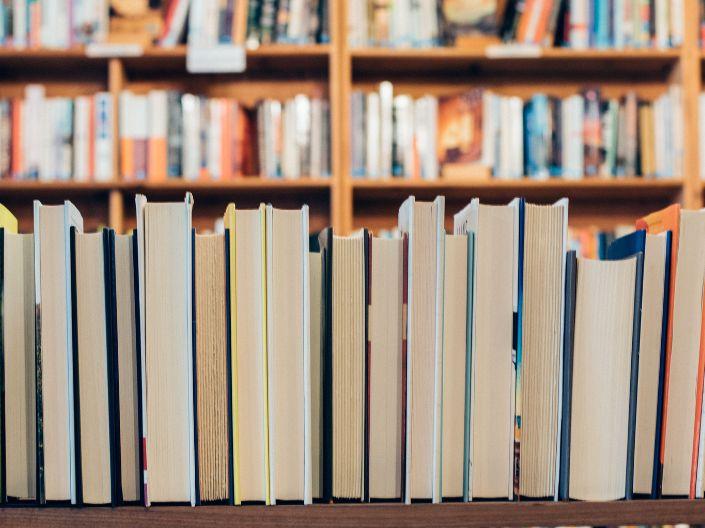Books on a shelf