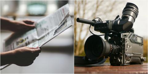 Newspaper/videocamera