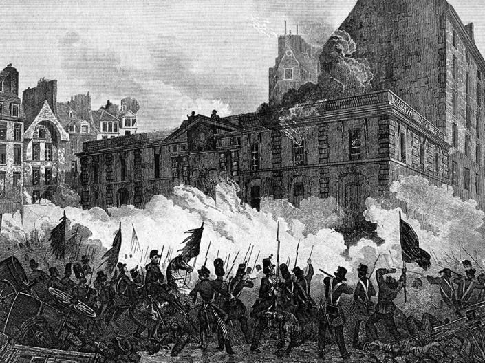 Attack of the royal palace during the french revolution