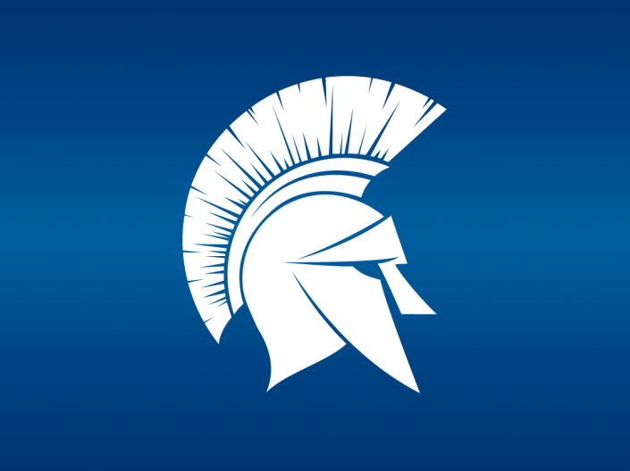 Spartans Helmet on gradient background for Athletics channel