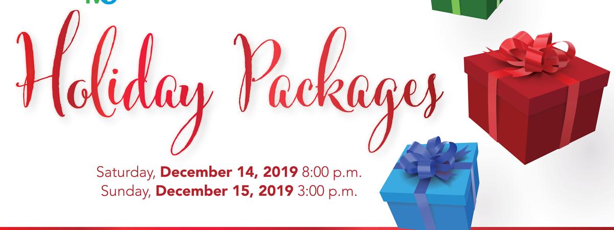 North Coast Men's Chorus Logo with Christmas presents and concert date