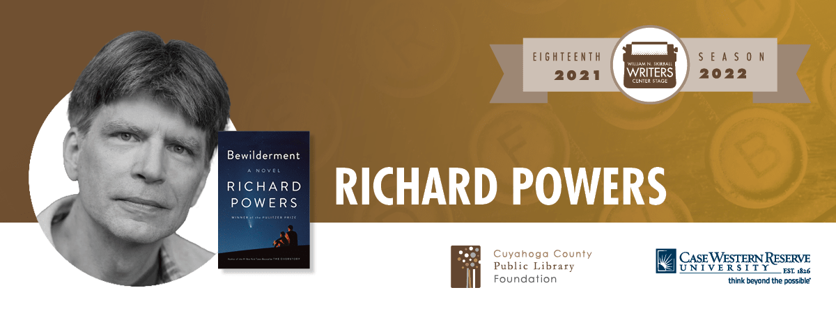 Richard Powers headshot and banner