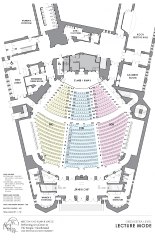 Seating Chart Maltz Performing Arts Center Case Western Reserve University