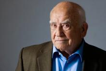 Professional headshot of Ed Asner, star of The Soap Myth