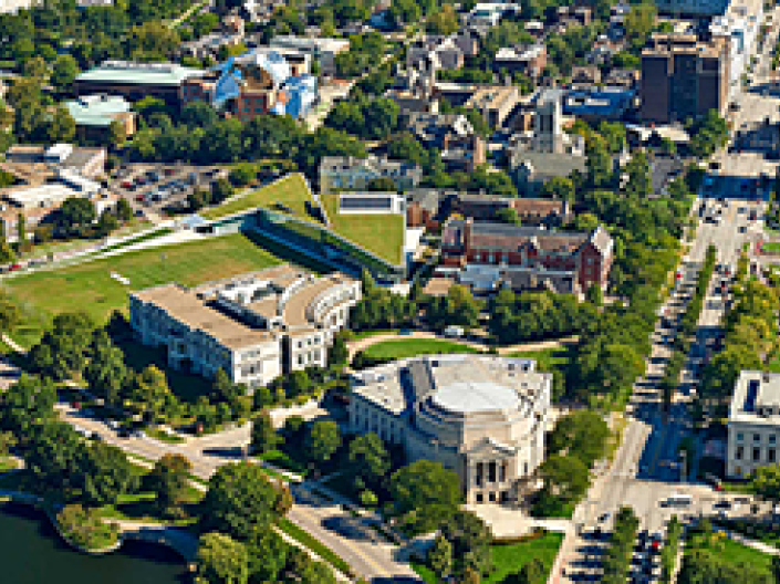 University Circle Aerial Shot