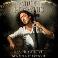 Ian Maksin, Amor Renatus poster - Maksin crouched with cello