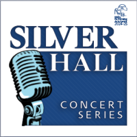 Silver Hall Concert Series Logo Treatment with Microphone