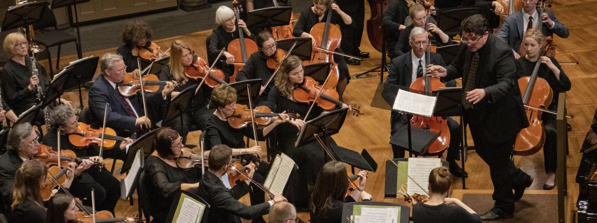 THe Suburban Symphony Orchestra plays on the Maltz Center stage