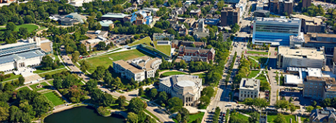 University Circle Aerial Shot