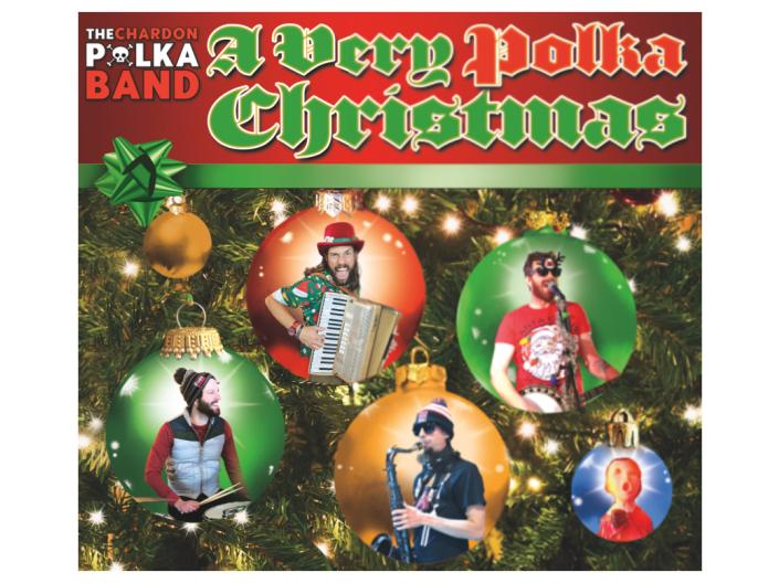 Chardon Polka Band in Christmas Bulbs on tree