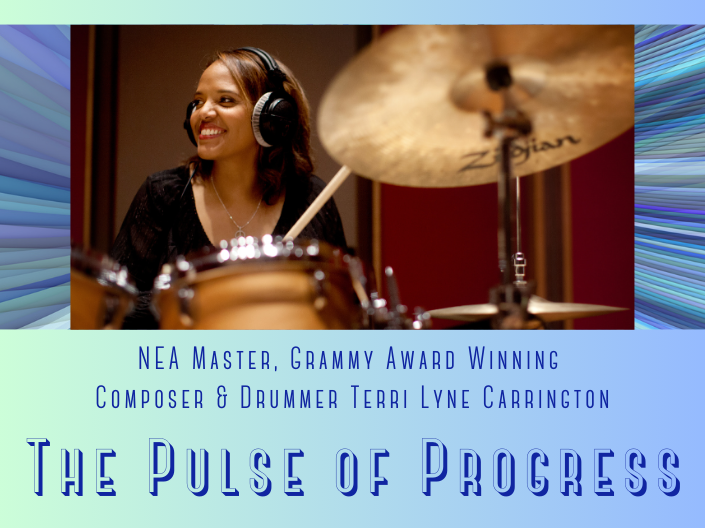 CJO 2024-25, subfeature image - Terri Lyne Carrington "the Pulse of Progress" 
