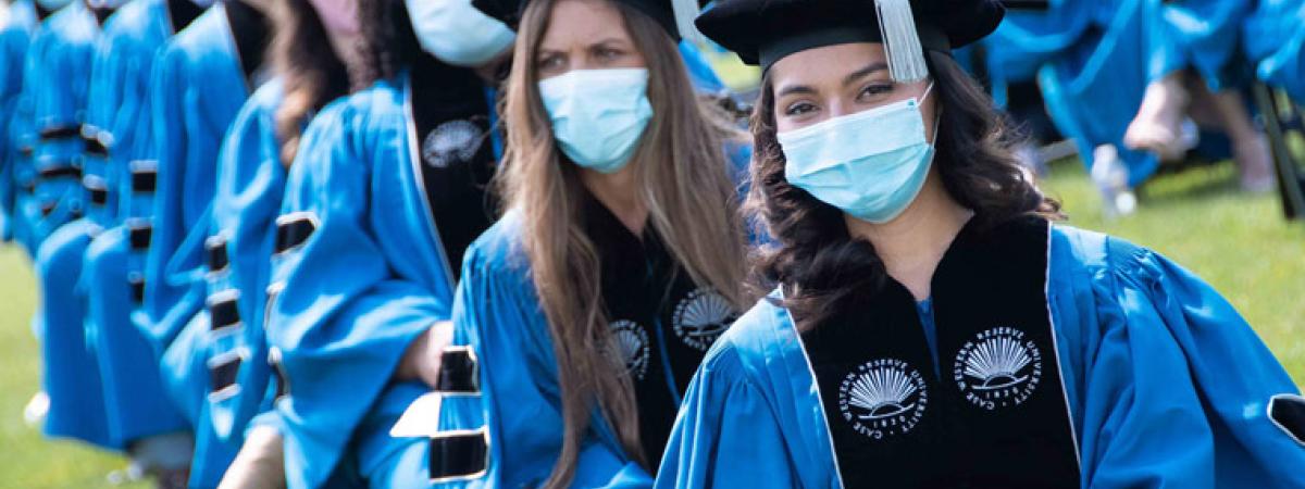 CWRU School Of Medicine Graduates in Blue Robes