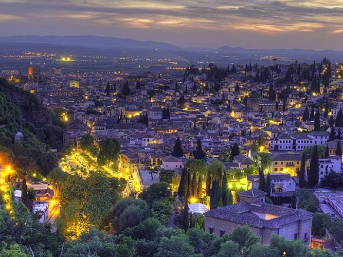 Arial view of Spain.