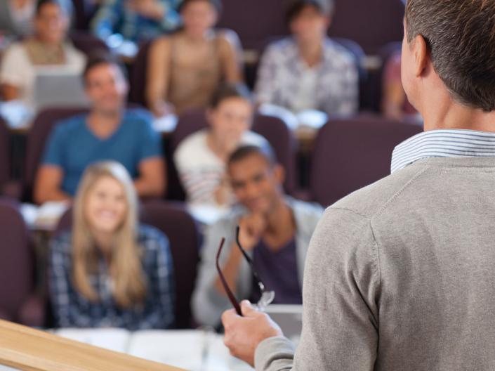 Man teaching a lecture.