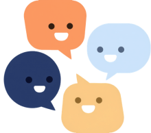 word bubbles talking to each other