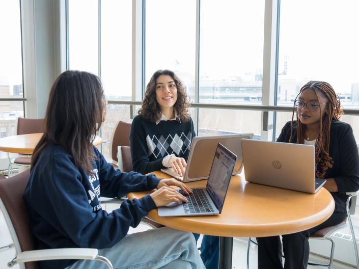Students studying