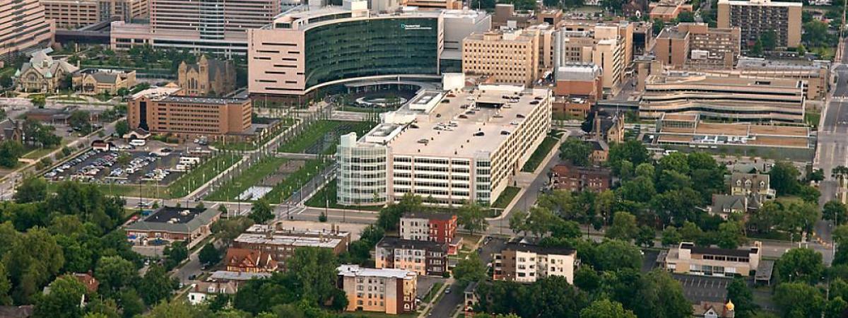 Aerial view of the Cleveland Clinic