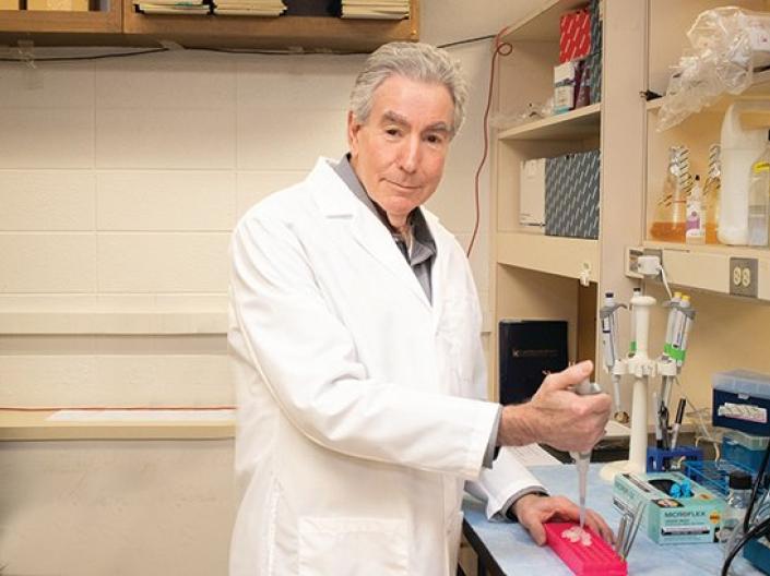 image of Dr Silver working in the lab