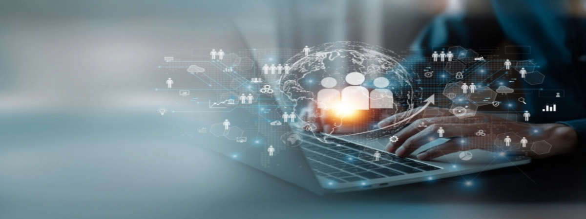 Person typing on a computer 