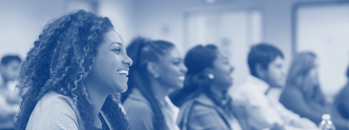 Students sitting in a mock study