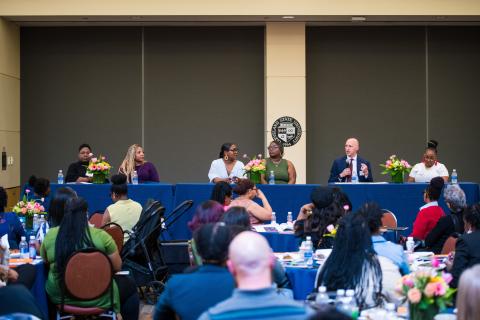 Crowd and Panel at BMHES