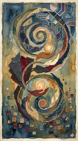 Swirls and hands 