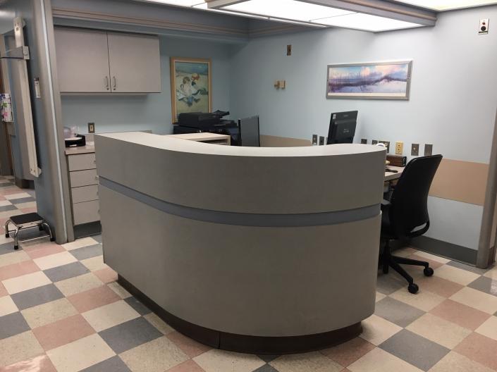 The front desk at MetroHealth Clinical Research Unit