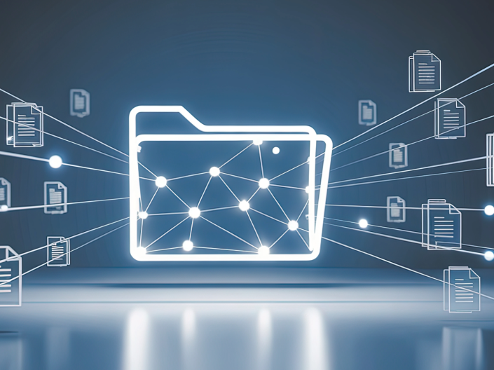 Network of Files Connecting 