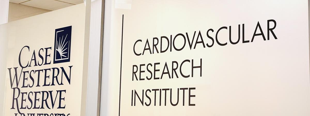 Cardiovascular Research Institute (CVRI) Sign on glass wall 