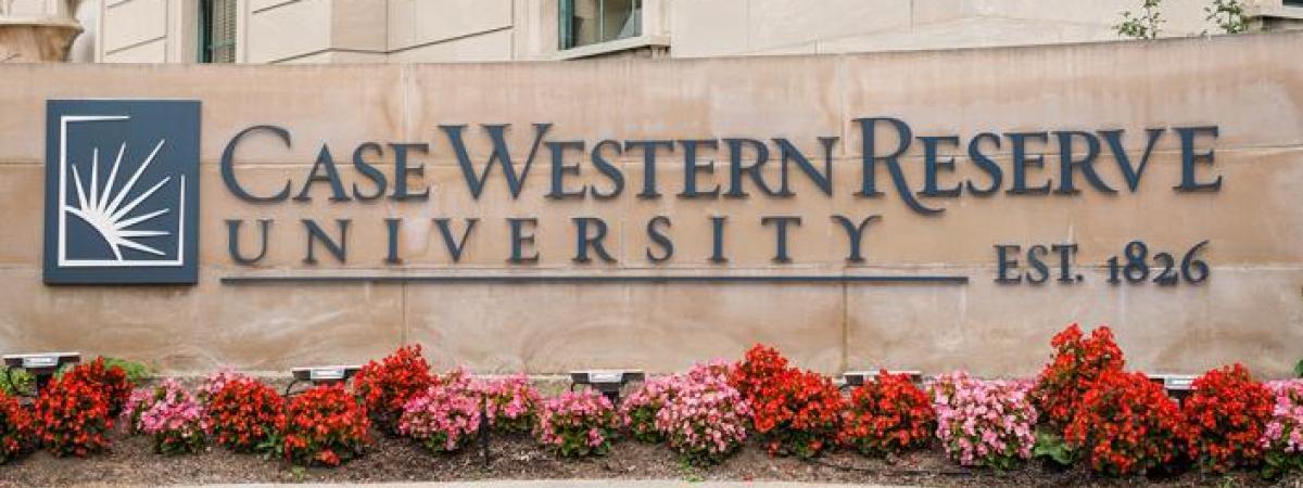 Case Western Reserve University sign
