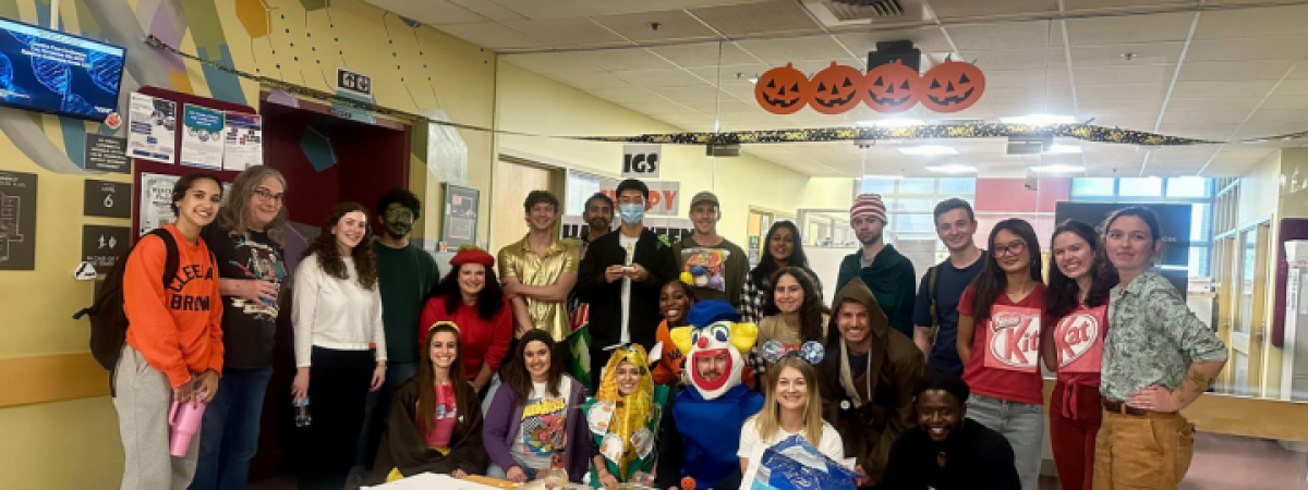 Dept of Genetics and Genome Sciences dressed in Halloween Costumes
