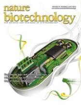 The cover image of Nature Biotechnology May 2013