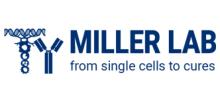 A logo for the Ty Miller lab with tagline: From single cells to cures.