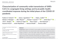 First page of a journal article about community transmission of COVID-19
