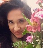 Erika Ramos with flowers