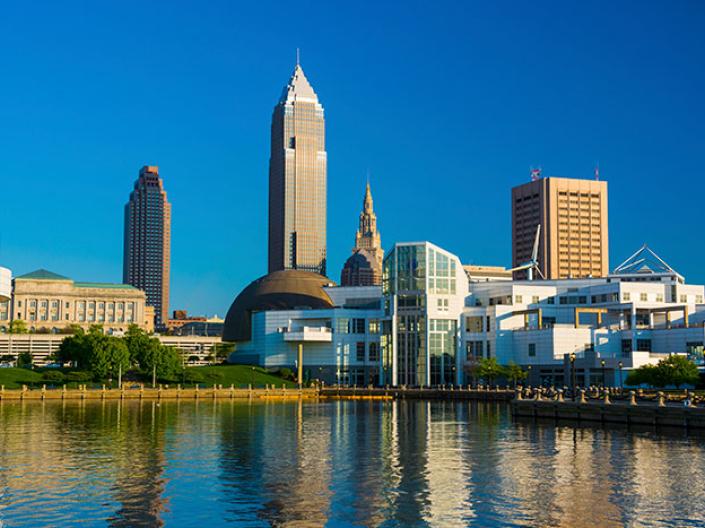 A picture of downtown Cleveland