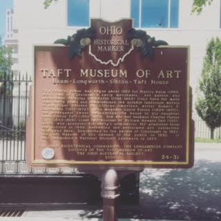 Historic sign for Taft Museum of Art