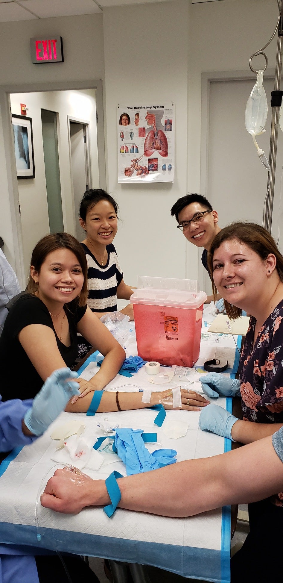 Four CWRU MSA students smiling at the camera during Live IV Day in Washington, DC
