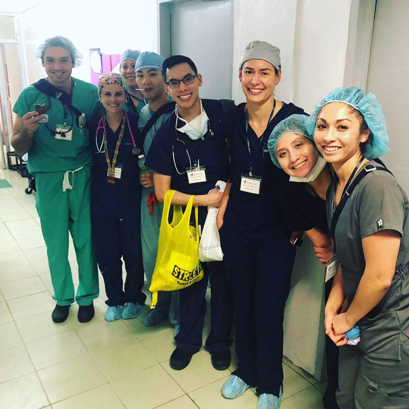 Group of anesthesiologist assistants and students on medical mission