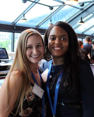 Two graduates at the 2018 Honors Dinner at Music Box Supper Club