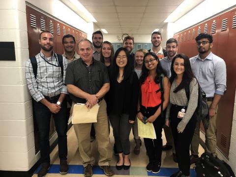 Group of first year students with visiting nurse anesthetist