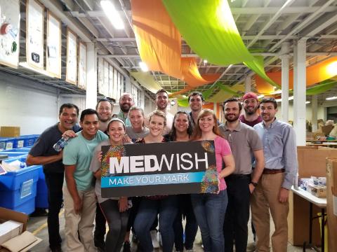 Cleveland students with MedWish sign