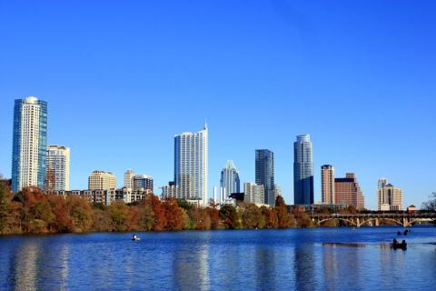 Downtown Austin, Texas viewed from Colorado River