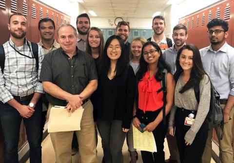 Male and female Master of Science in Anesthesia students with male nurse anesthetist
