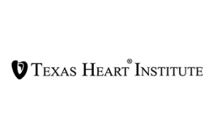 Texas Heart Institute logo with black heart design