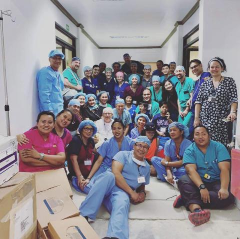 Case Western Reserve University Master of Science in Anesthesia student with medical mission group