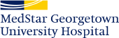MedStar Georgetown University Hospital logo with navy and yellow rectangle design