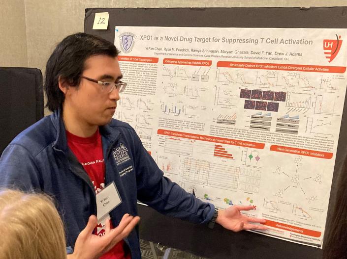 MSTP student at poster session 2022